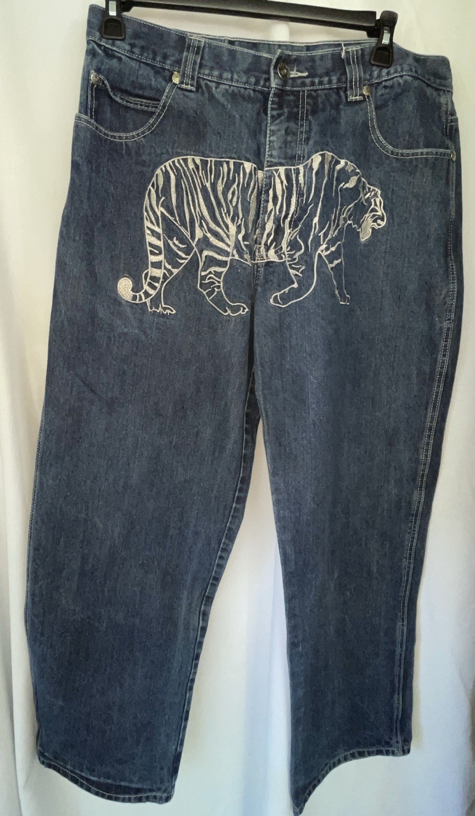 Muka Jeans Baggy Y2K Tiger AOP All Over Design Jeans 38×30