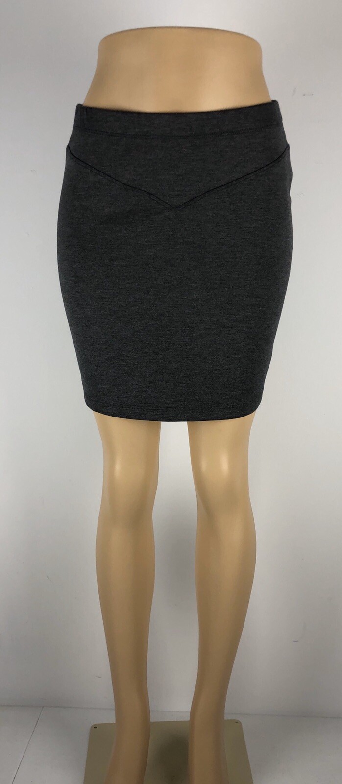 Free People Womens Small Ponte Skirt Gray Polyester Rayon Stretch EUC