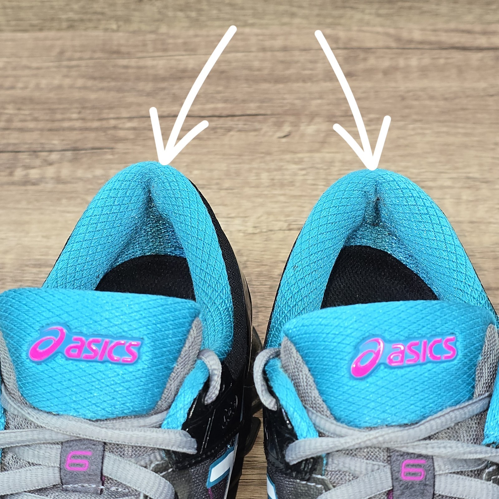 ASICS Gel-Kinsei 6 Women’s Size 7.5 Black Gray Pink Blue Running Shoes (T694N)