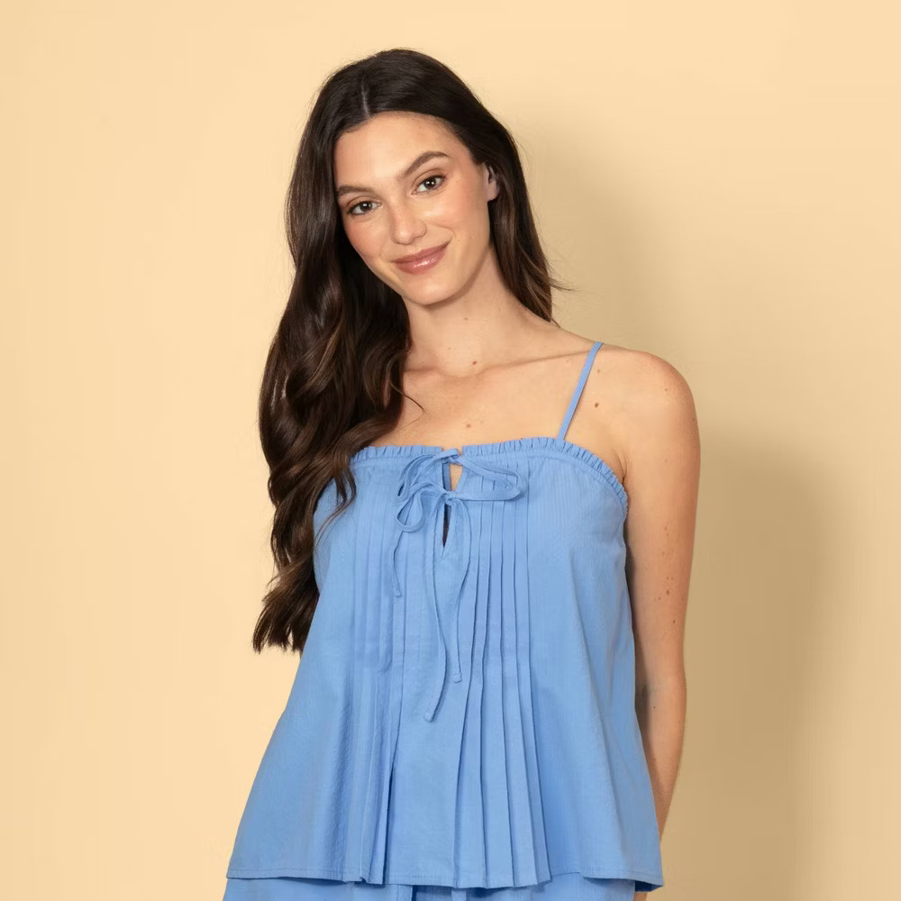 Solid & Striped Women Pintuck Seersucker Tank Top