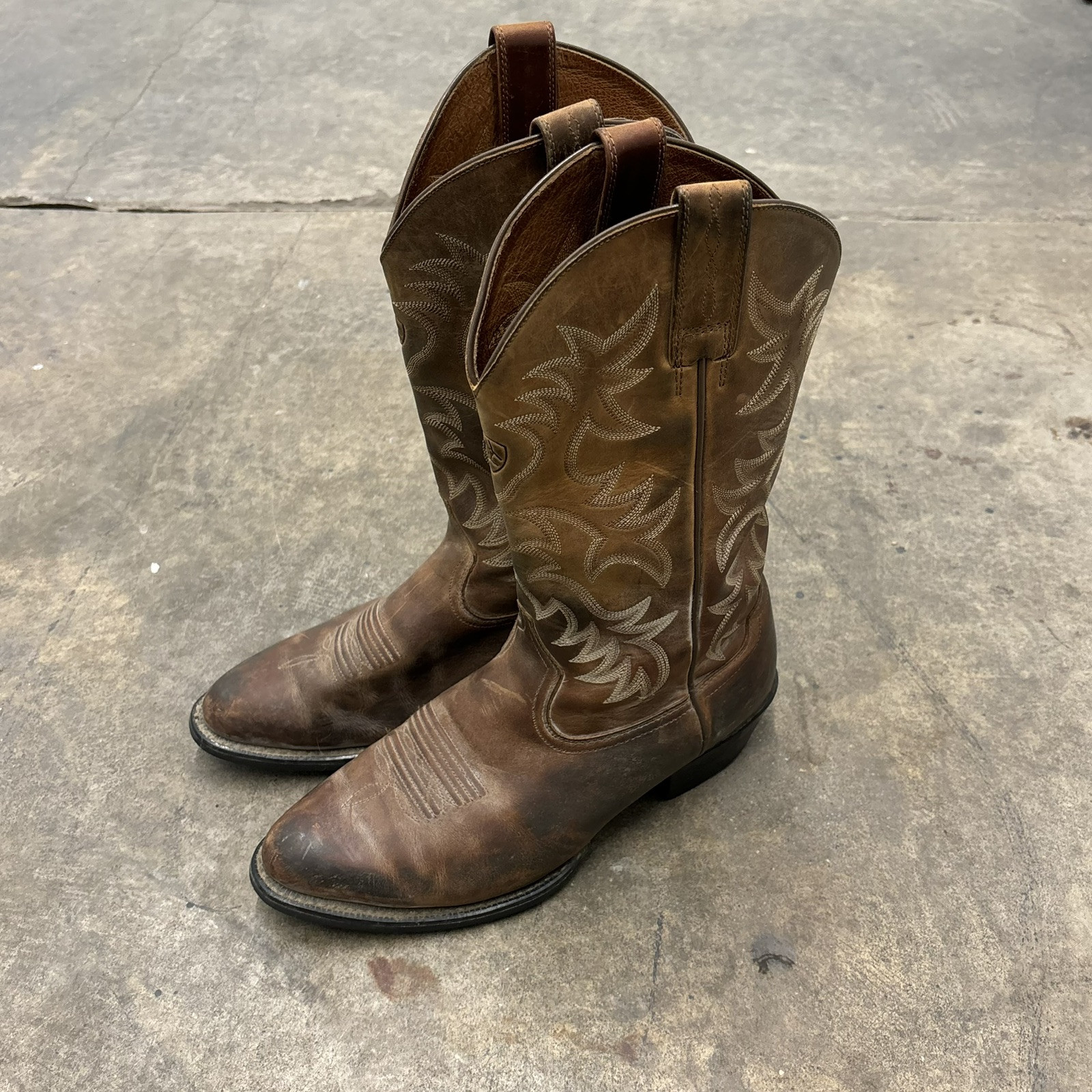Ariat Heritage Style #34725 Brown Leather Western Cowboy Boots Mens Size 9EE