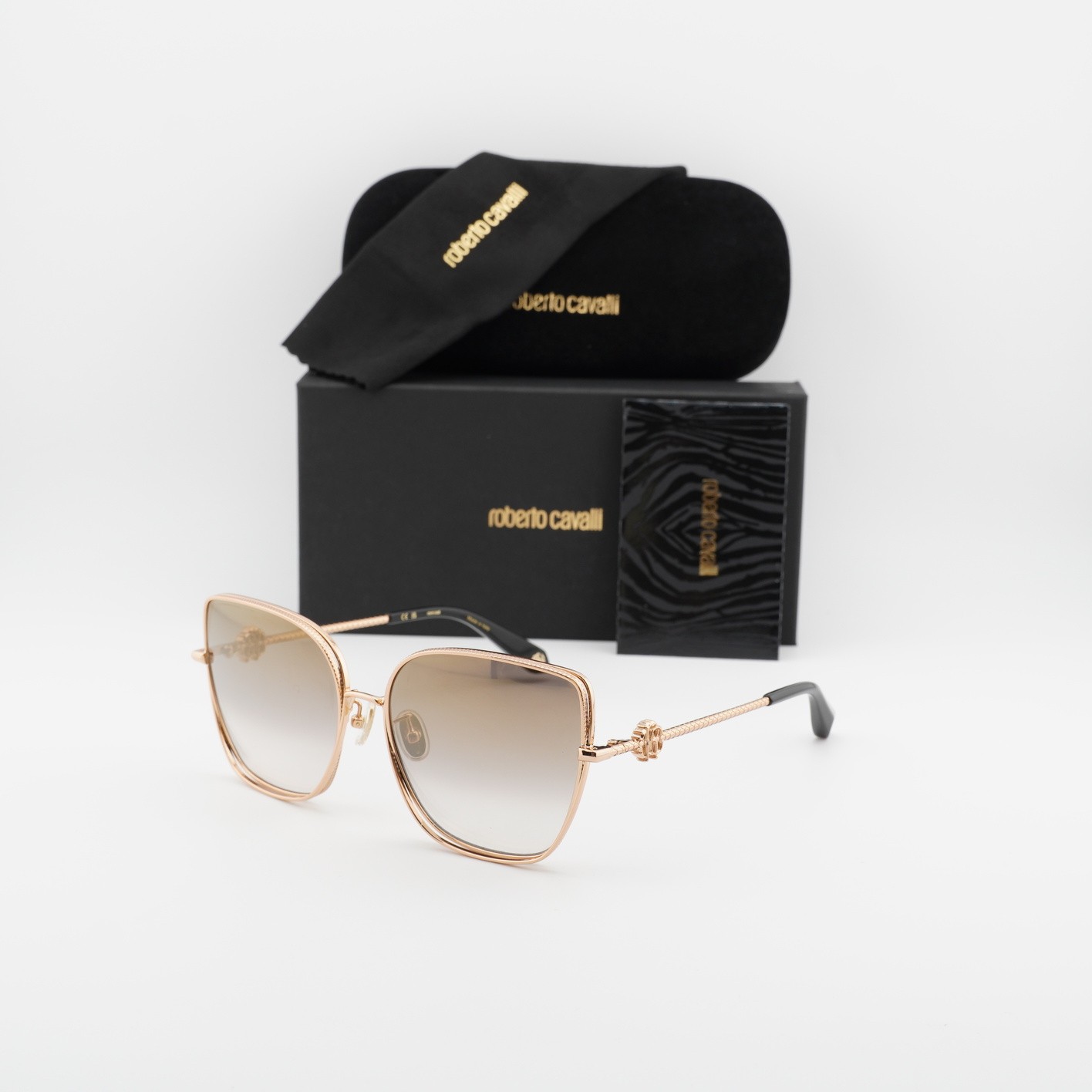 Roberto Cavalli SRC079M 8FCG Shiny Copper Gold/Light Brown Gradient 59-17-140…