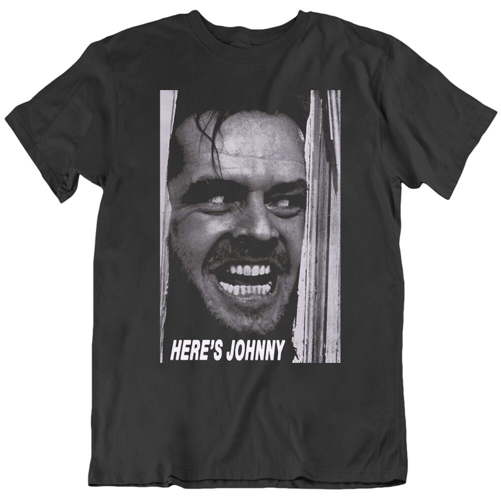 80’s Movie The Shining Here’s Johnny Retro Movie Poster T Shirt