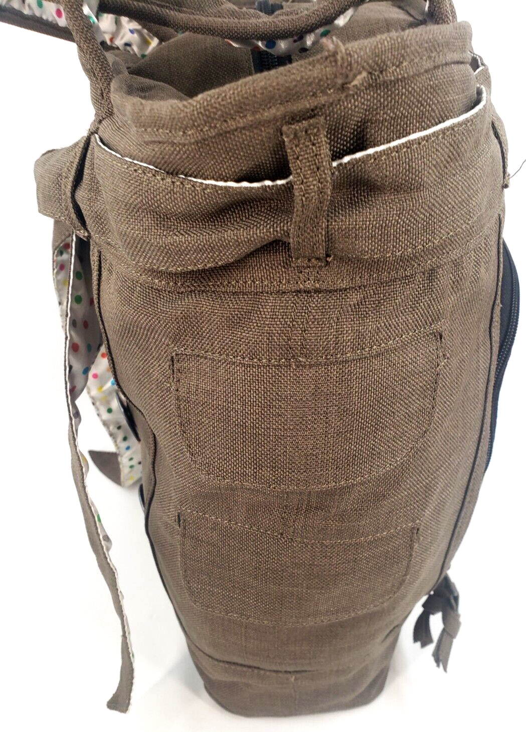 OGIO Womens Multi-Functional Laptop Bag Organizer Tote Bag Green Brown Polyester