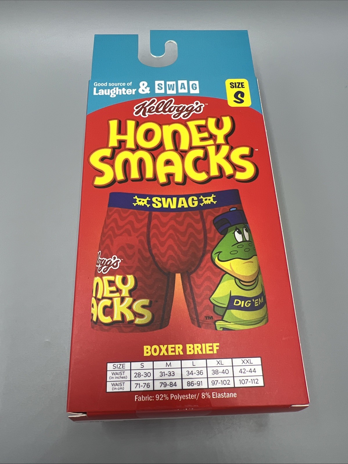 SWAG Kellogg’s Honey Smacks Cereal Frog Boxer Brief. 1 Boxer Brief, Sz S, 28-30″