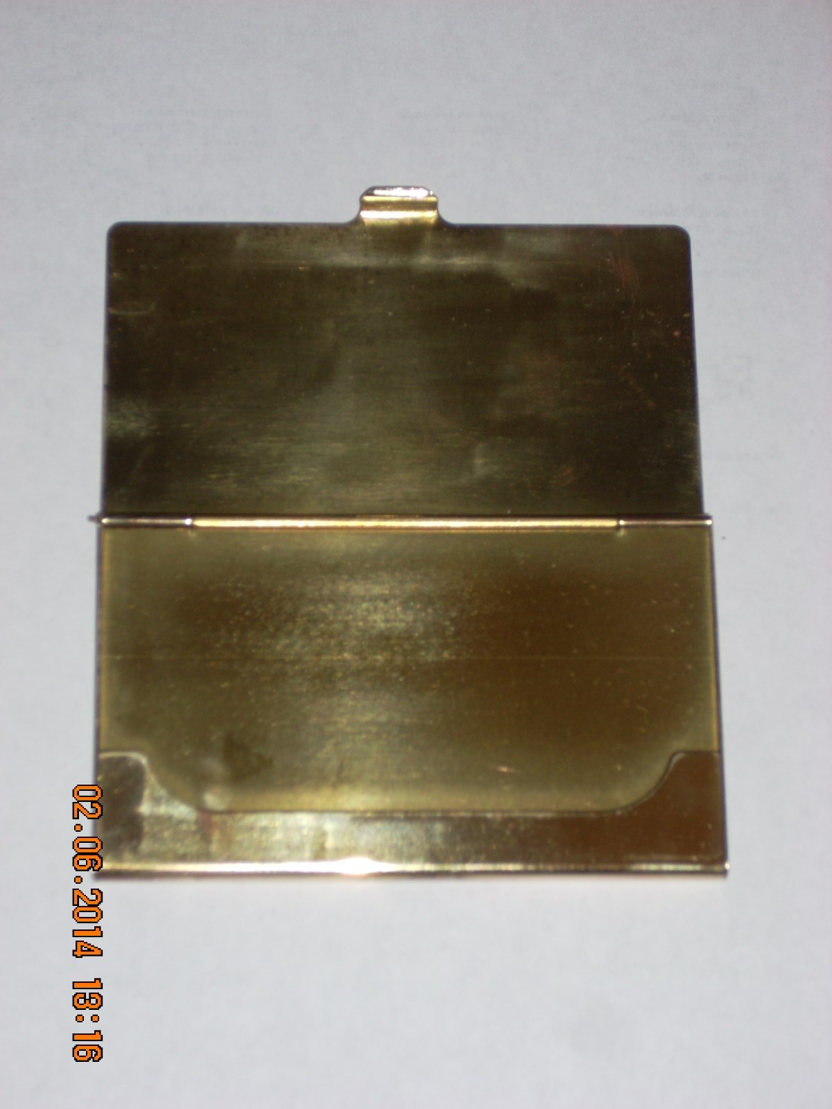Aluminum Business Card Holder with plastic & suedelike holder 3 3/4 by 2 1/4