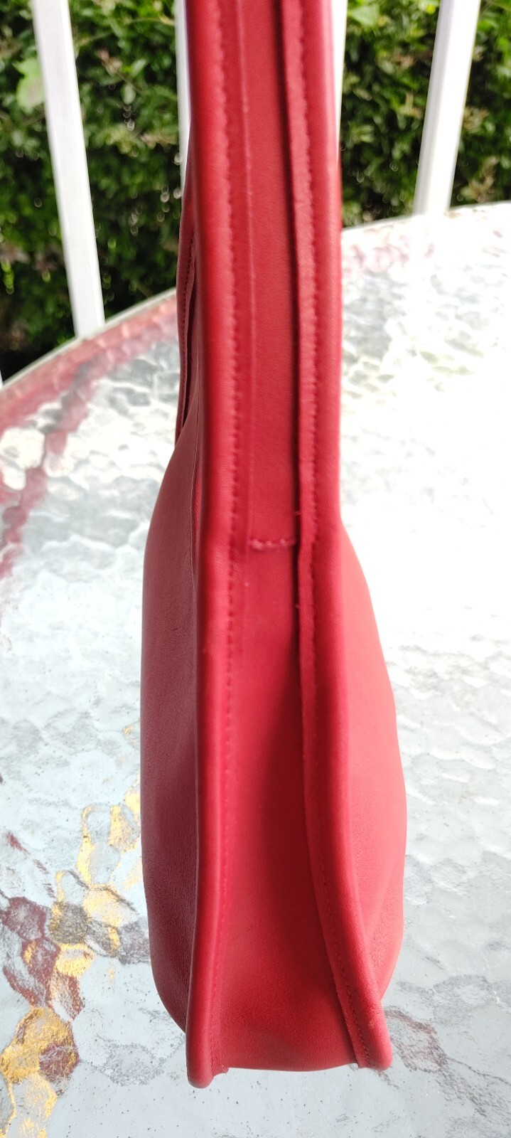 Coach RARE MINI 9027 Cherry Red Leather Ergo Shoulder Bag