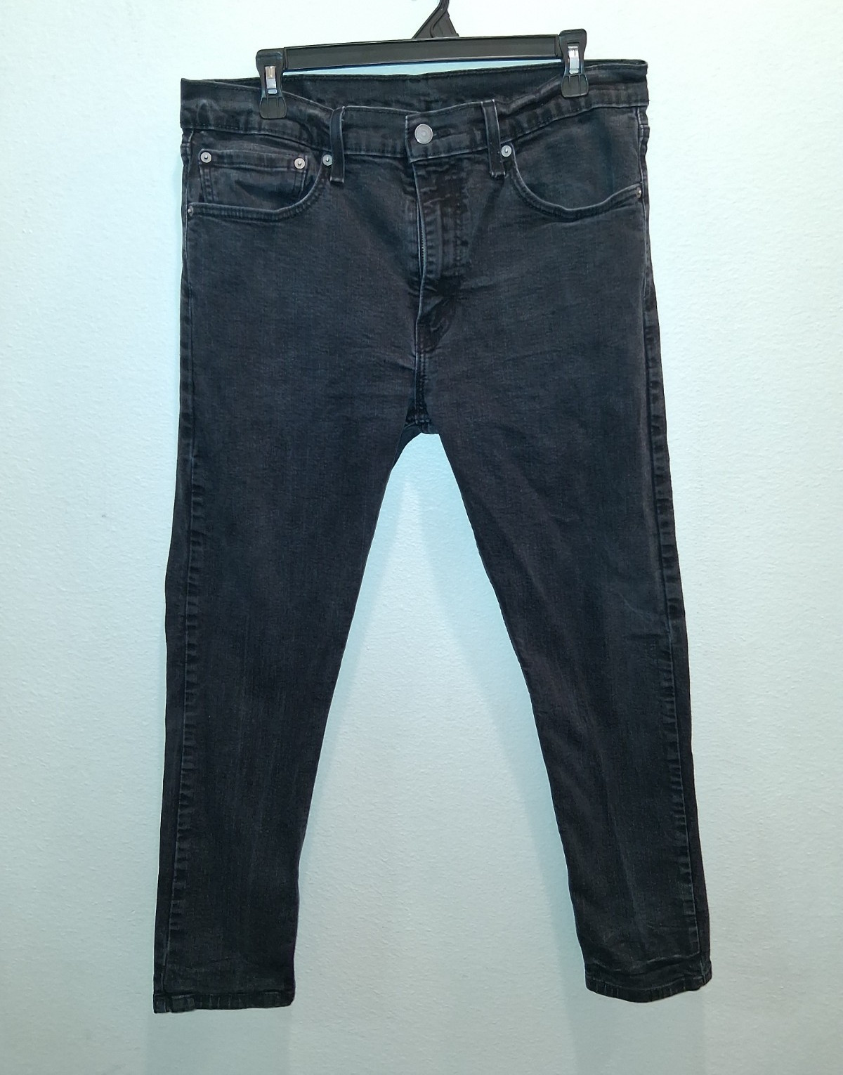 Levi’s Men’s 512 Black Denim Jeans Dark Wash Slim Fit Tapered 5-Pkt