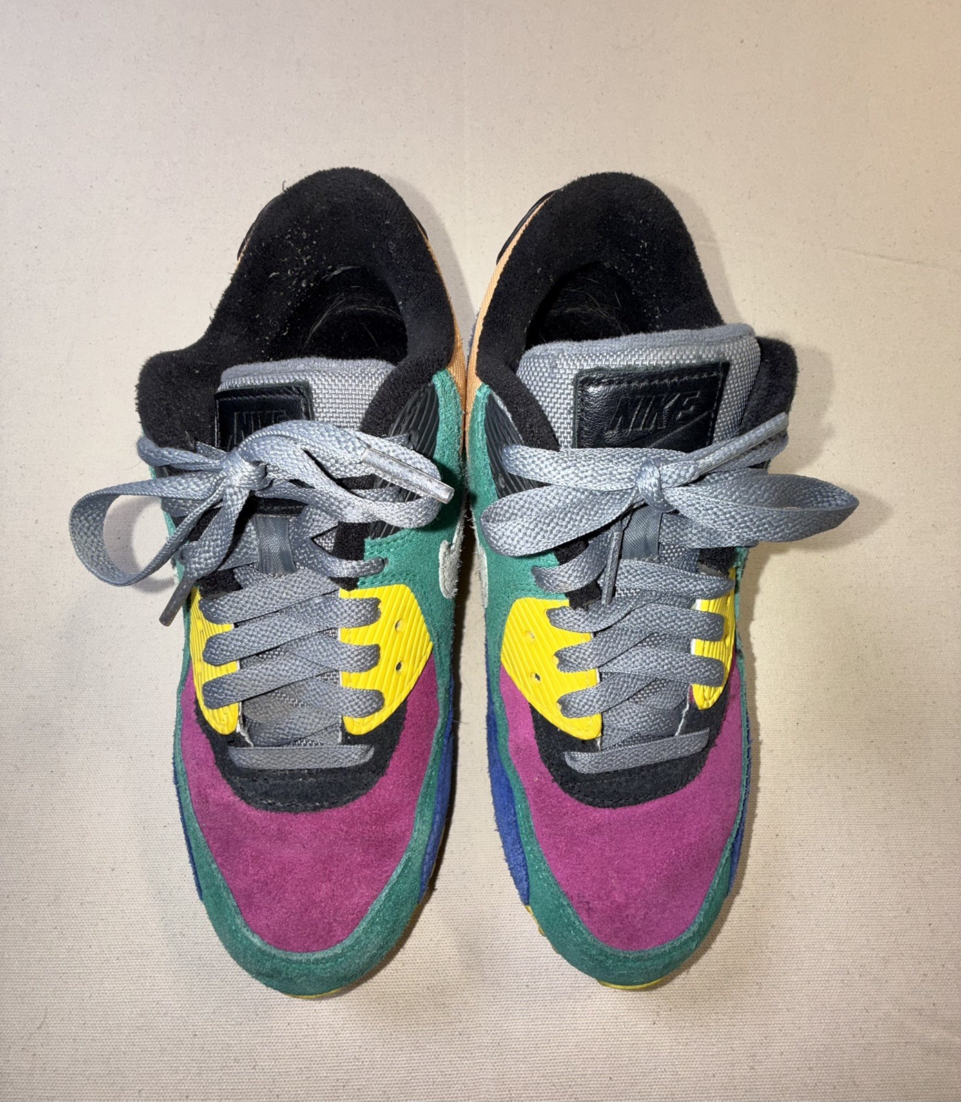 Nike Air Max 90 QS Viotech 2.0 Lucid Green Multi Suede CD0917-300 Size 6 M,7.5 W