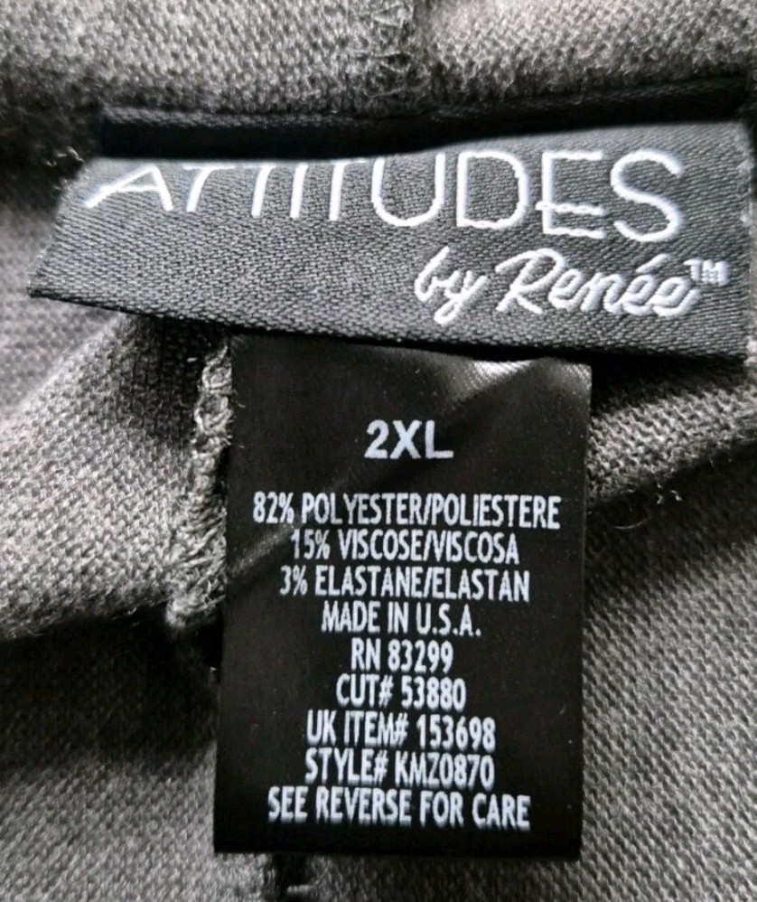 Attitudes By Renee Cardigan Grey Marl Batwing Sleeve Uk2xl Smart Casual