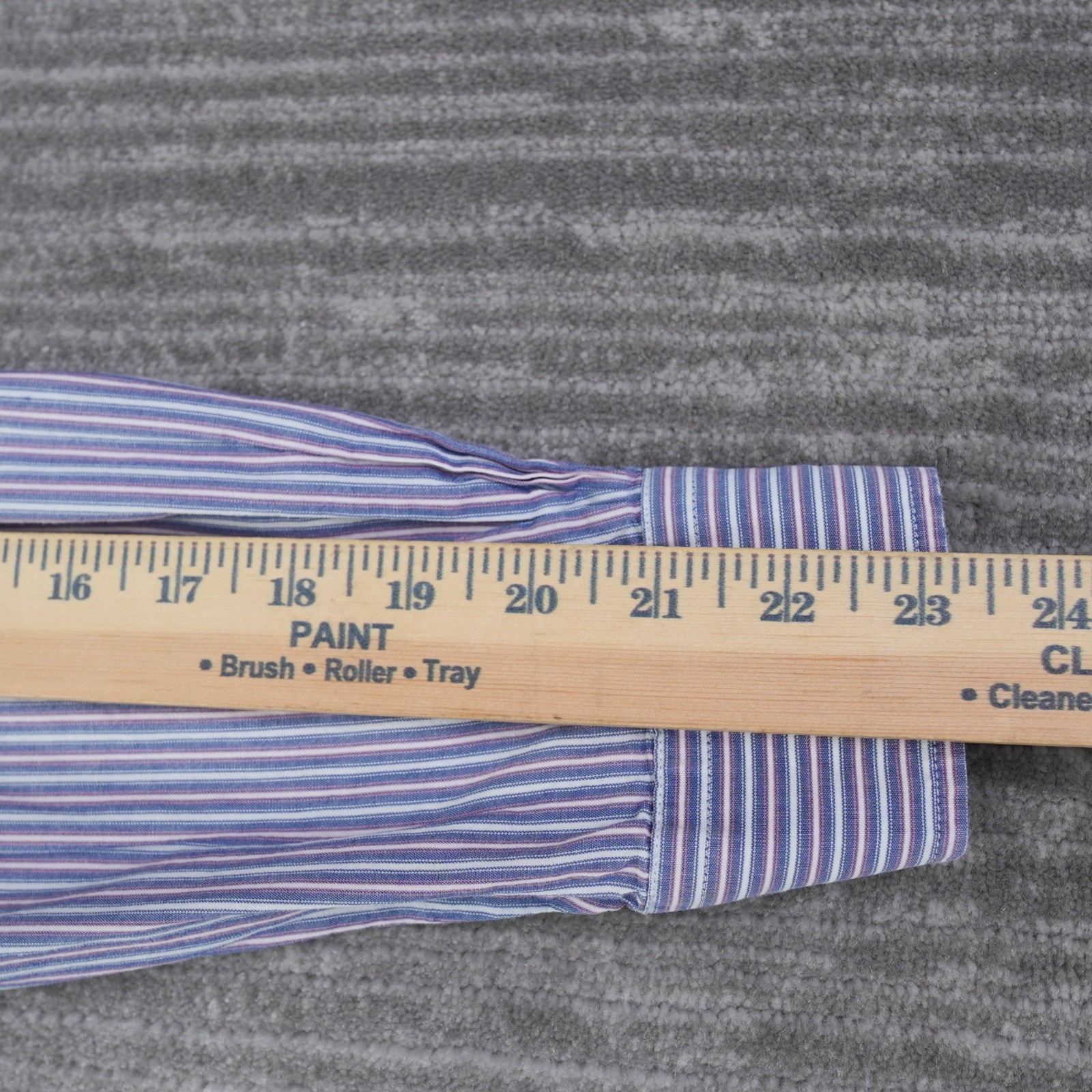 Brooks Brothers Shirt Men Button Down Striped Blue Slim Fit 100% Cotton Medium