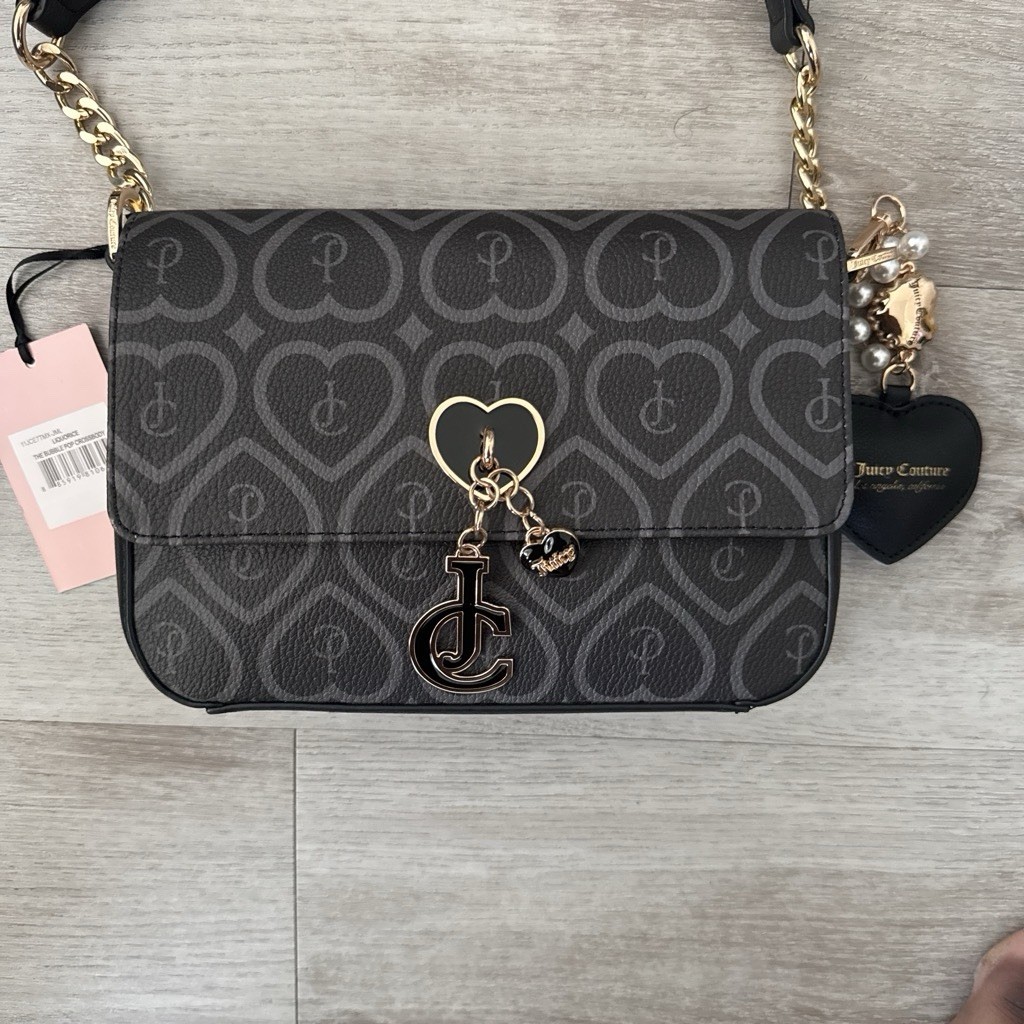 Juicy Couture The ‘Bubble Pop’ Black Liquorice Crossbody Bag NWT