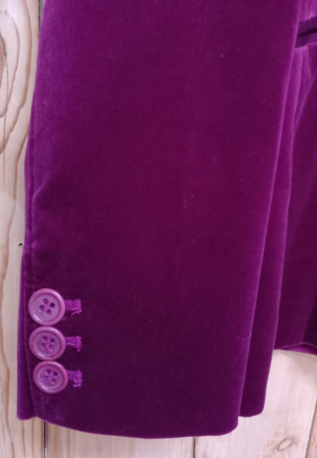 Karen Millen Velvet Jacket Size UK 14 Magenta Dark Pink