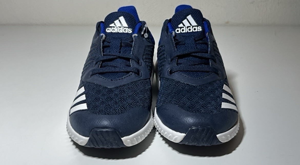 adidas Cloudfoam Kids 11.5K Navy/Royal/White Low Lace Up CP9988 NWOB Measured