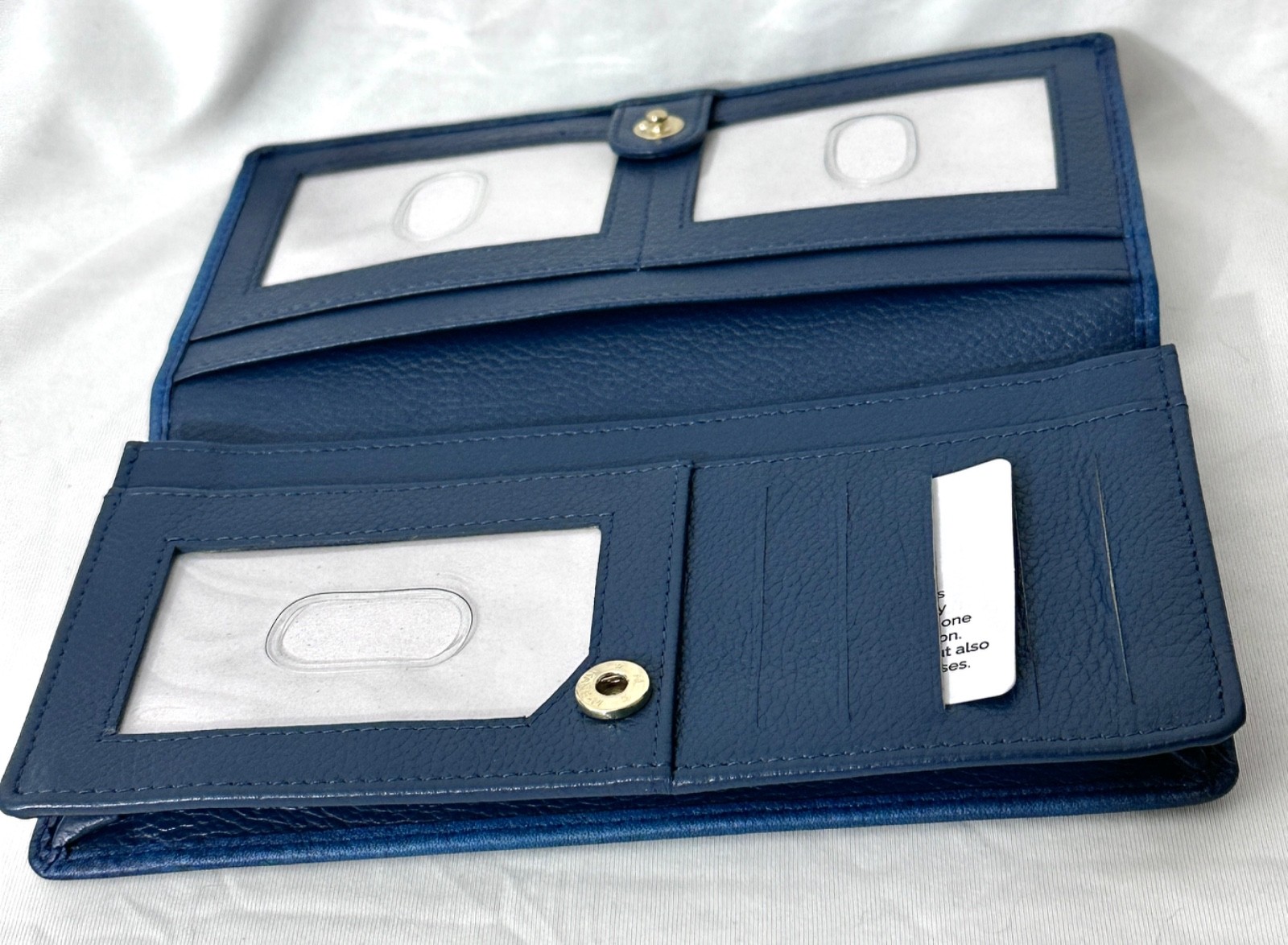 ANUSCHKA NWT🪶”RARE” RFID Bi-Fold Snap Clutch Wallet-Feather Skull Denim 1785