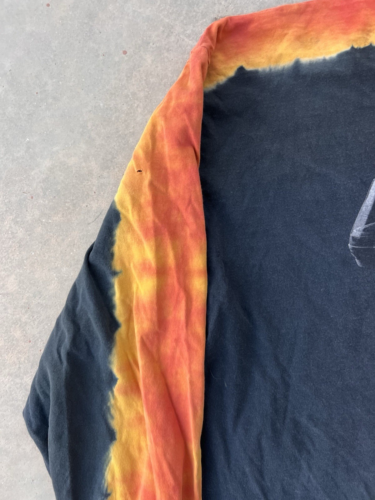 Vintage Harley Davidson Shirt 3XL Long Fire Flames Custom Cuffs DISTRESSED