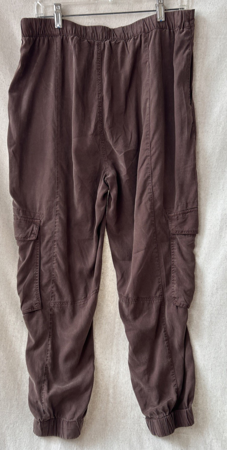 Dear John Womens High Rise Zip Up Cargo Jogger Pants Brown Large – NWT