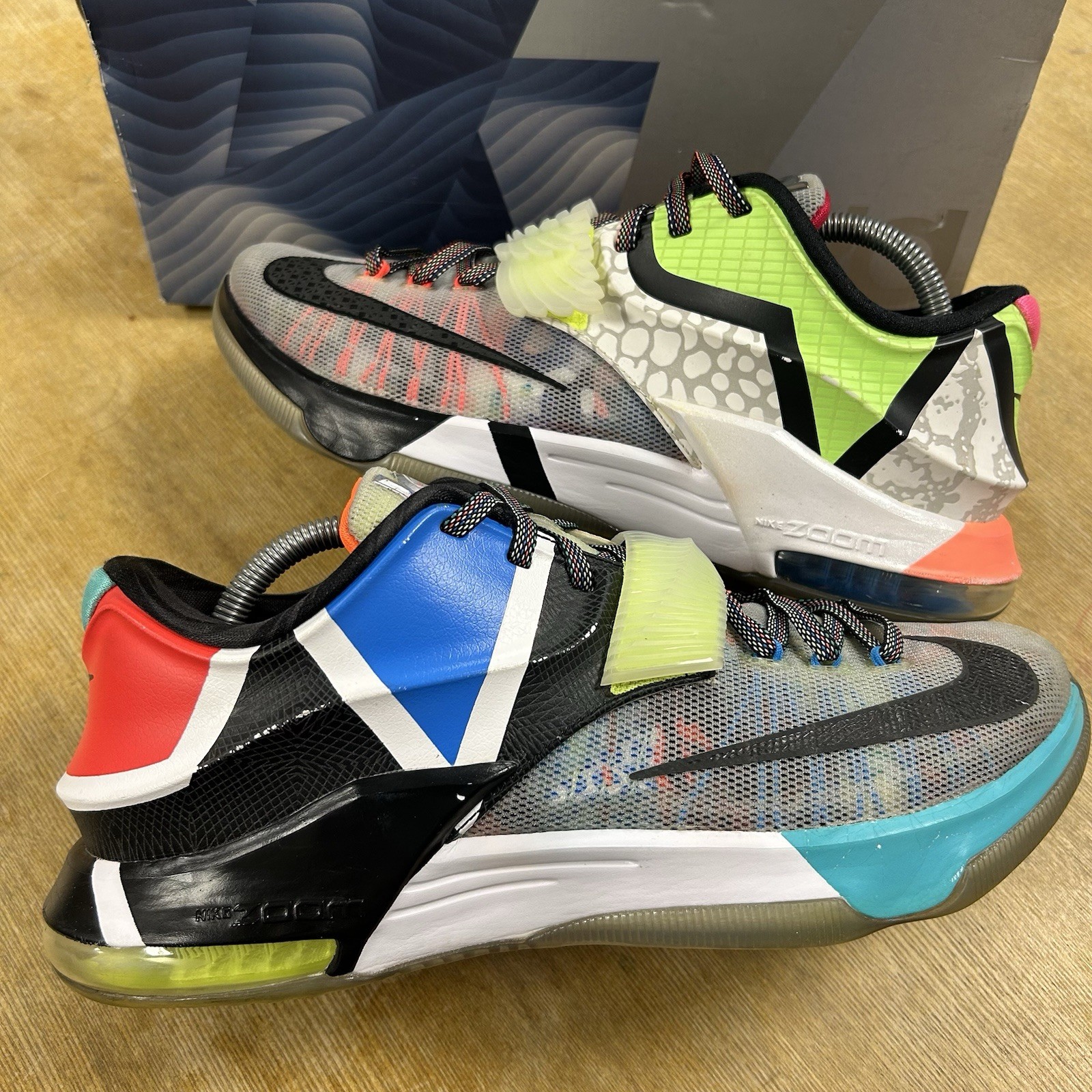 2015 Nike KD 7 VII What the KD Basketball Shoes 801778-944 Men’s Size 9.5 OG Box