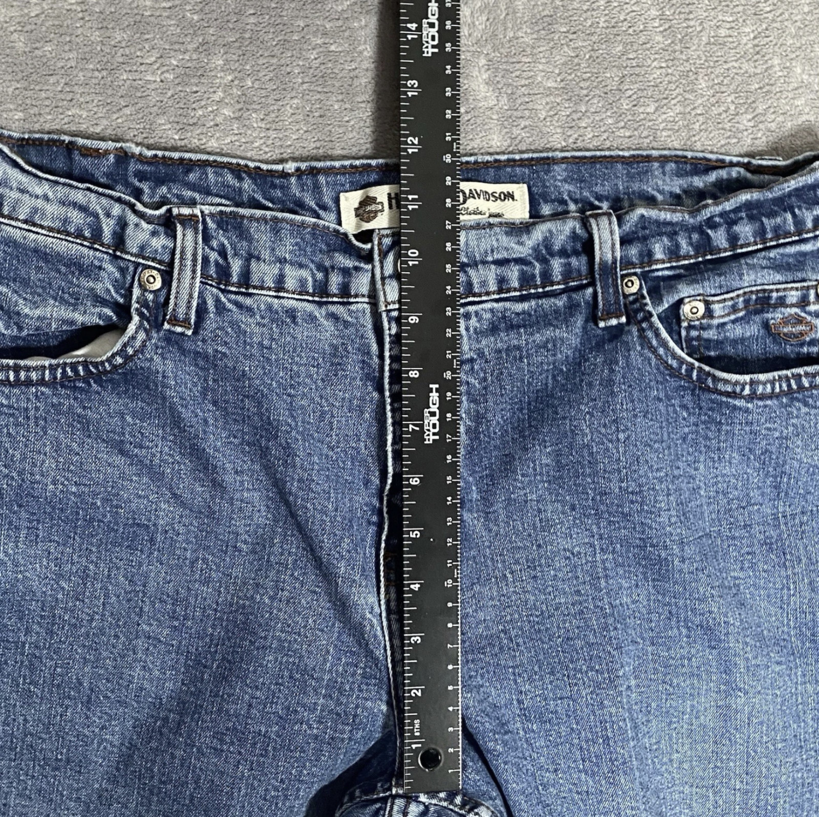 Harley Davidson Jeans Womens 14P Blue Straight Leg Mid Rise Medium Wash Denim