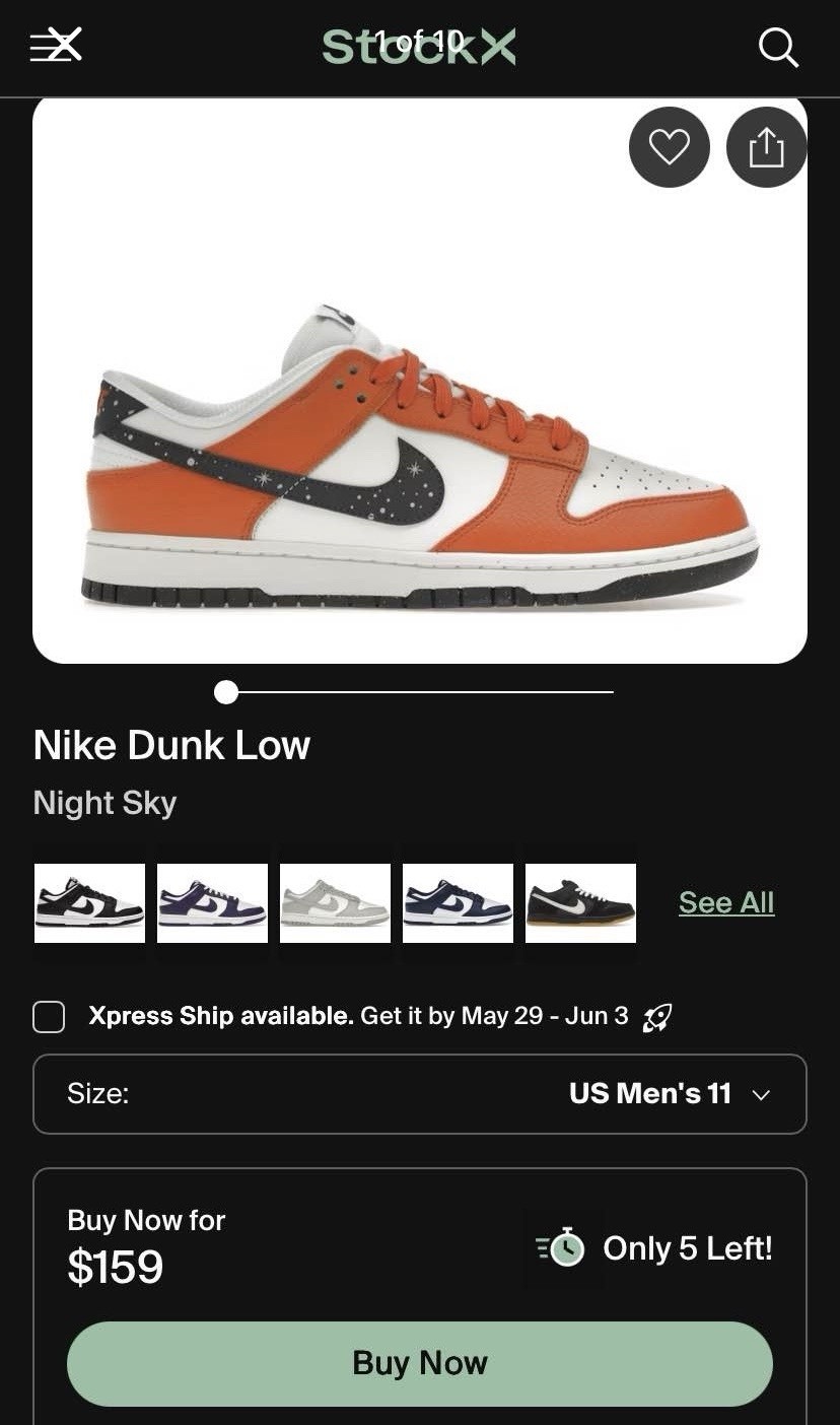 Nike Starry Dunks