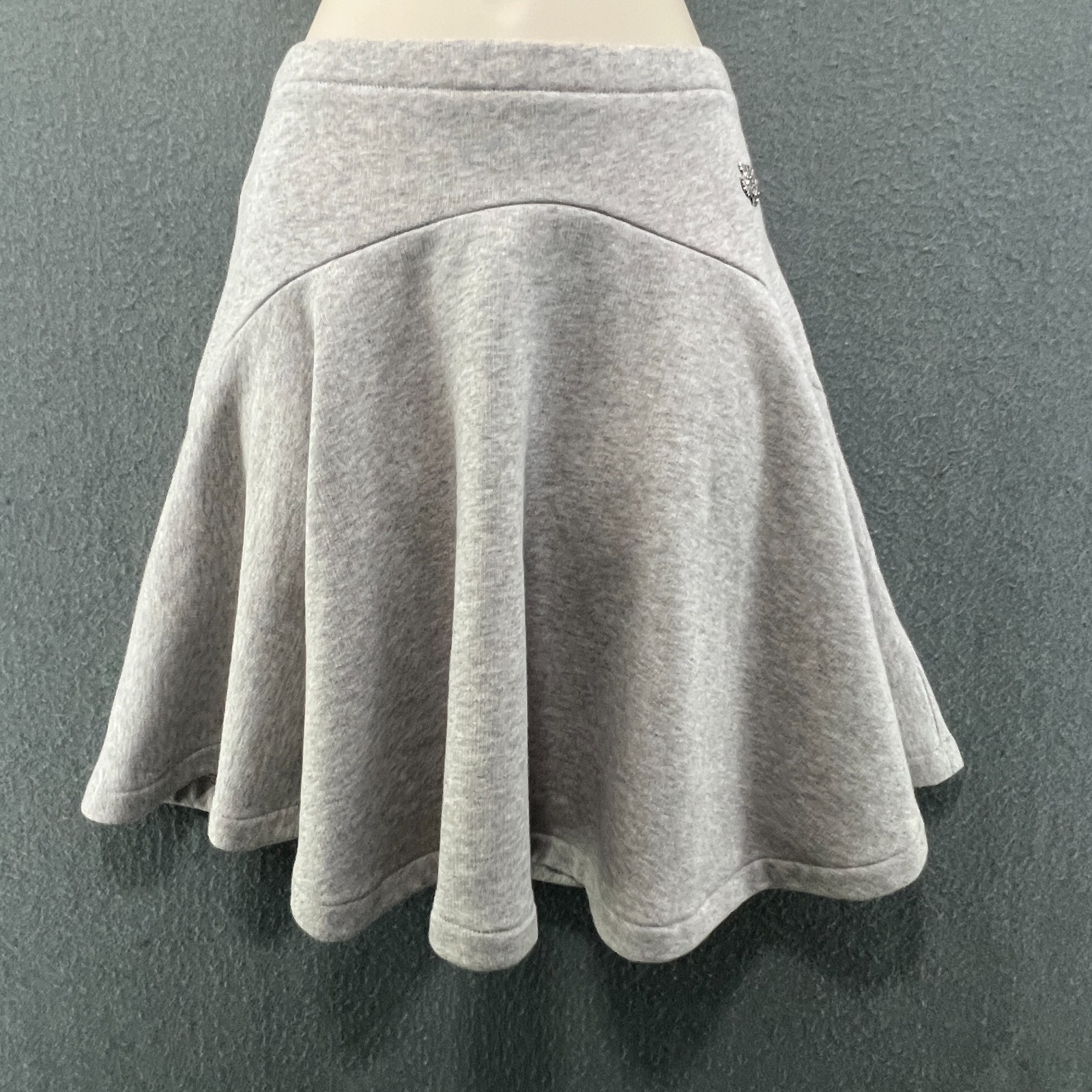 Kenzo Tiger Logo Skater Skirt Grey Marl Women’s XS Cotton Designer