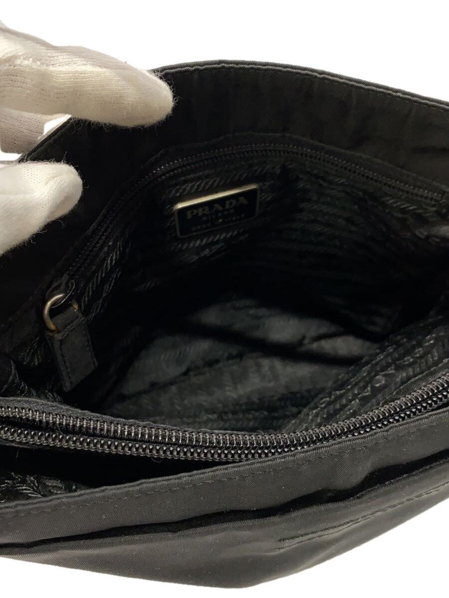 PRADA Tote Bag Nylon Black Tessuto Triangle Logo Plate