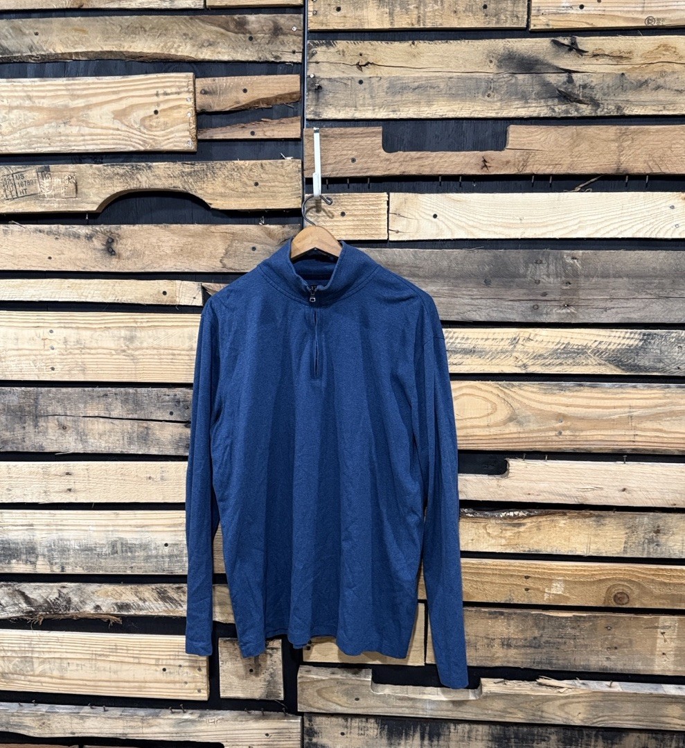 Banana Republic Blue Luxury Touch Performance 1/4 Zip Pullover Sweater – Size XL