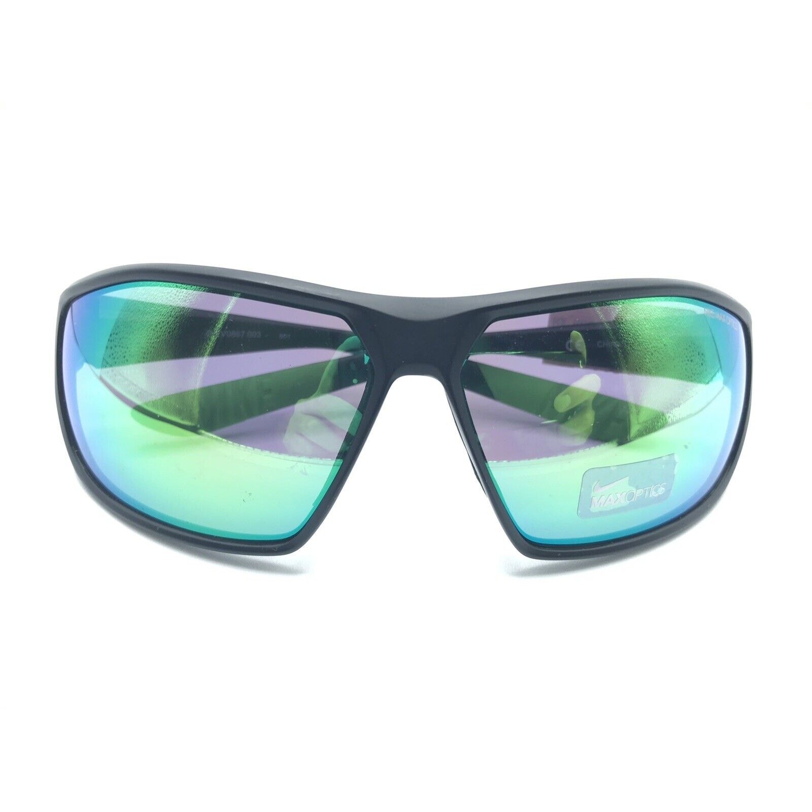 Nike Ignition R EV0867 003 Black Green Wrap Sunglasses Frames Designer Men Women