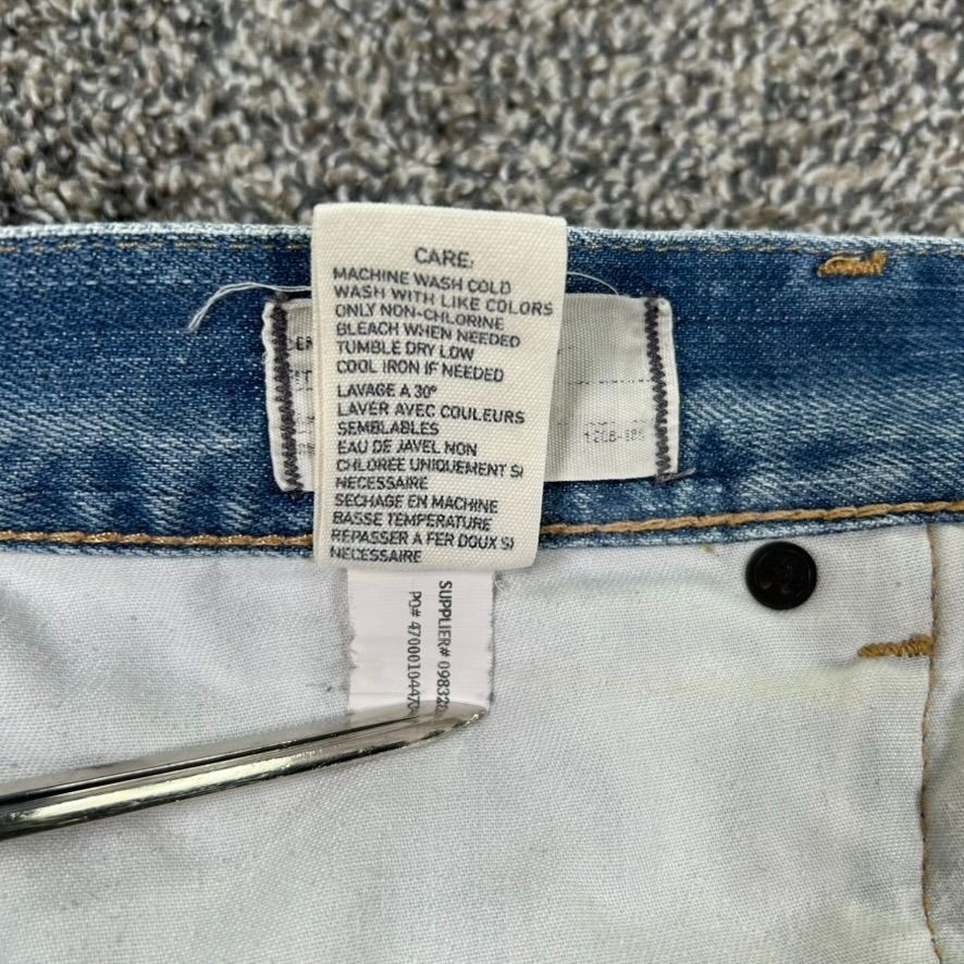 Denim & Supply Ralph Lauren Blue Denim Jeans Mens 36×34 Straight Fit Distressed