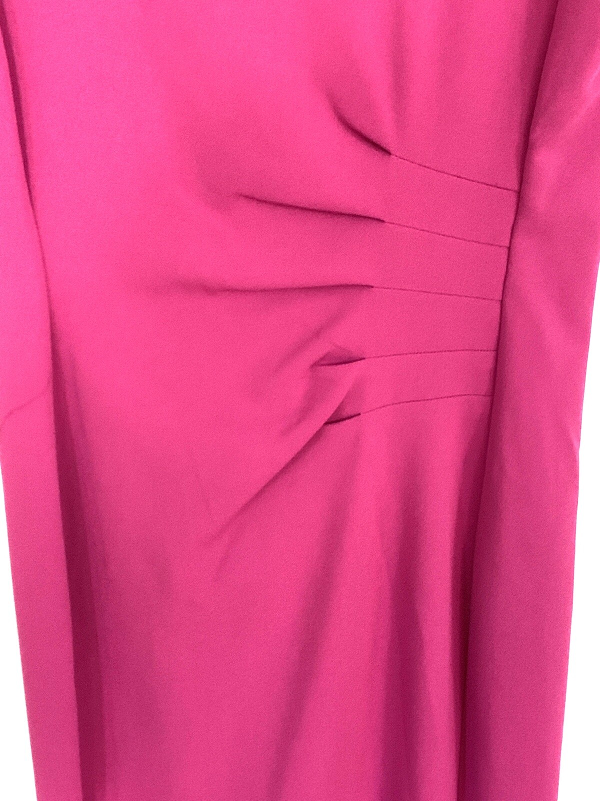 Donna Karan Dress Size 4 Pink Cap Sleeve Off Set V-neck Fun Summer NEW