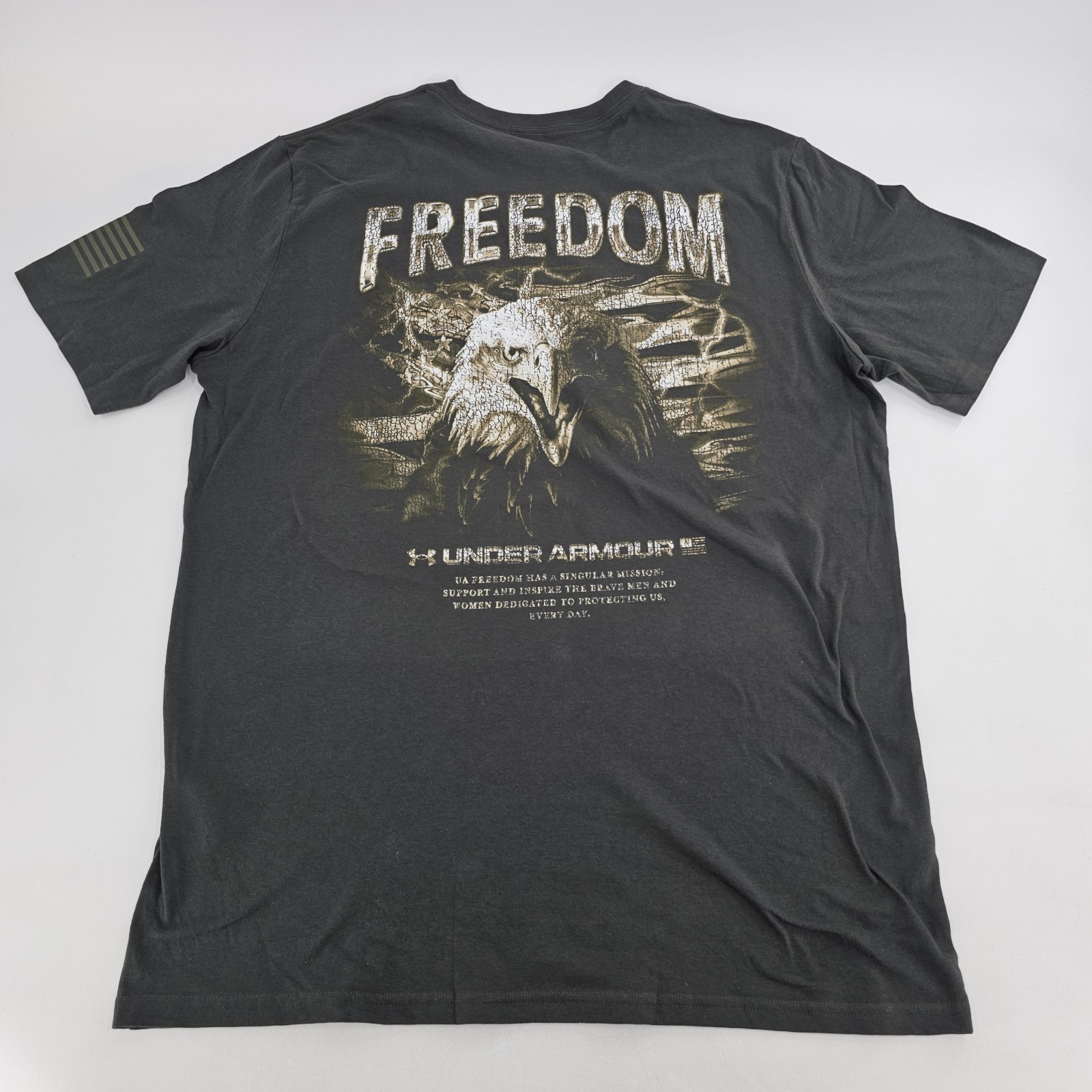 Under Armour UA Freedom Vintage Eagle Tee Mens X-LARGE XL T-Shirt Green NEW