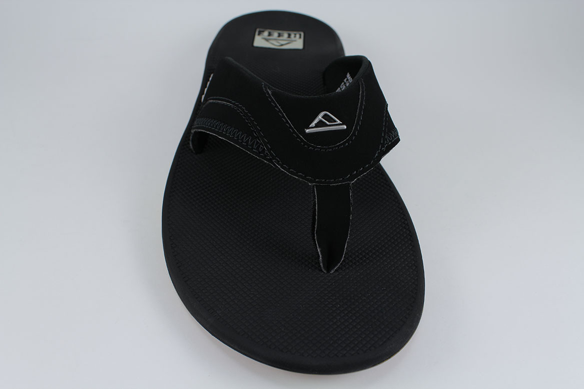 REEF FANNING BLACK/SILVER/GUM FLIP FLOPS THONG SANDALS BEACH MICK US MENS SIZES