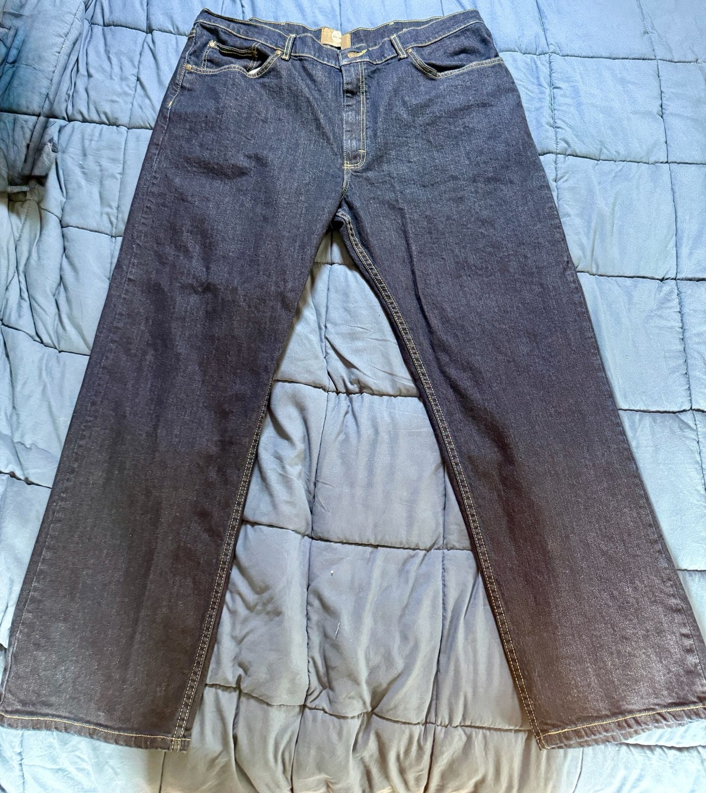 Timberland Men’s Dark Wash Regular Fit Straight Leg Denim Jeans Size 42×30