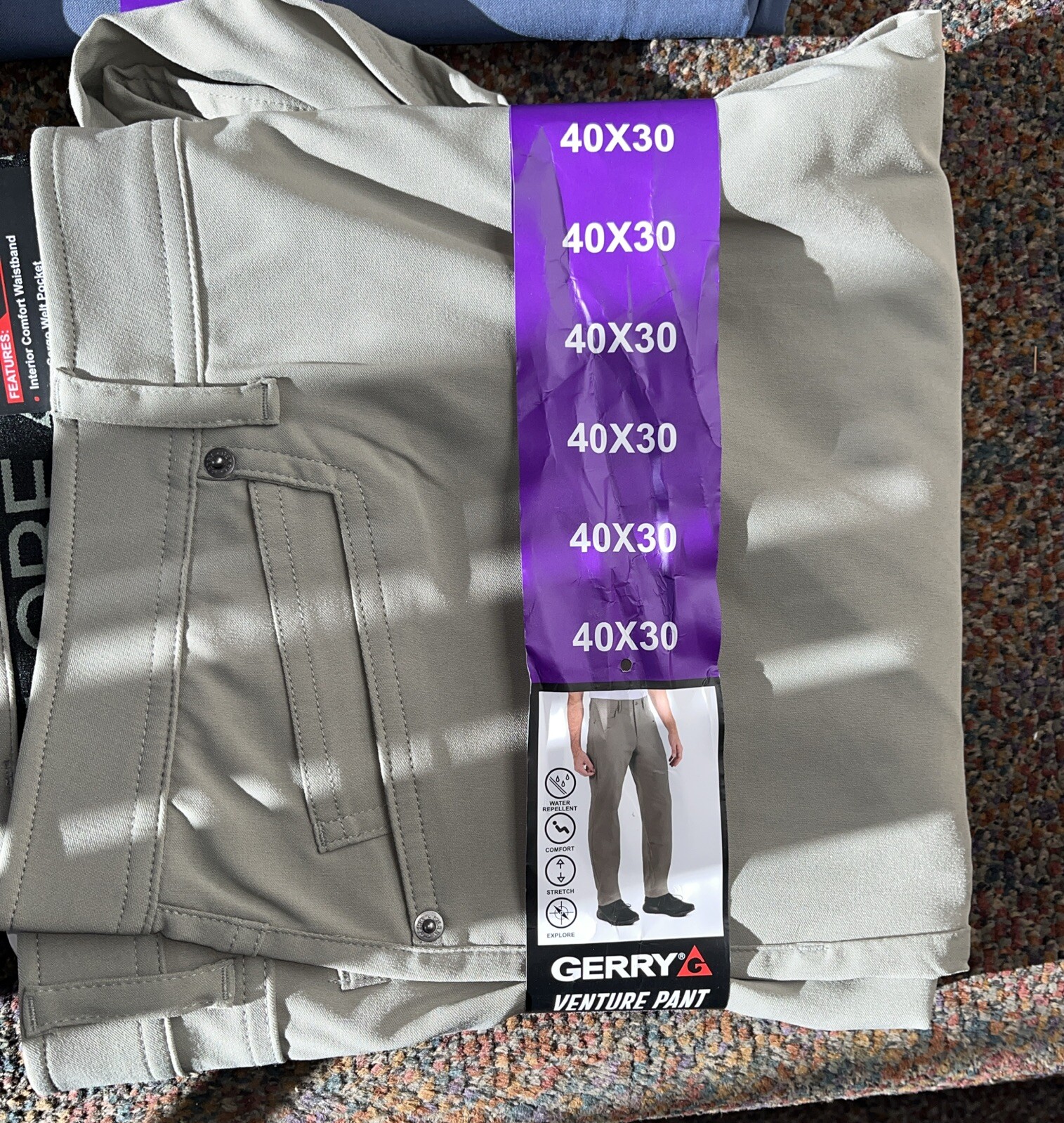 Gerry Men’s Venture Commuter Pant BLUE,GRAY,GREEN 1526734 NWT