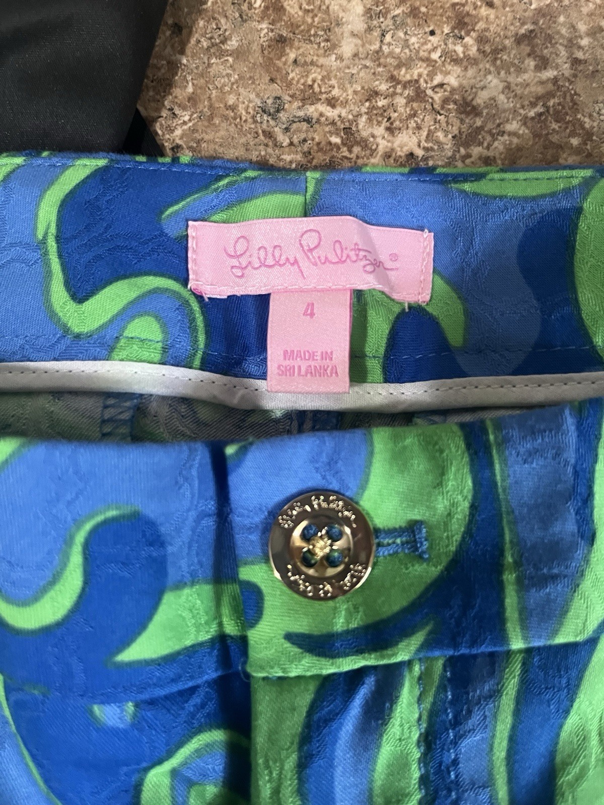 Lilly Pulitzer Kelly Ankle Pant Canopy Green I’m No Angel Swirl Disco Artsy 4