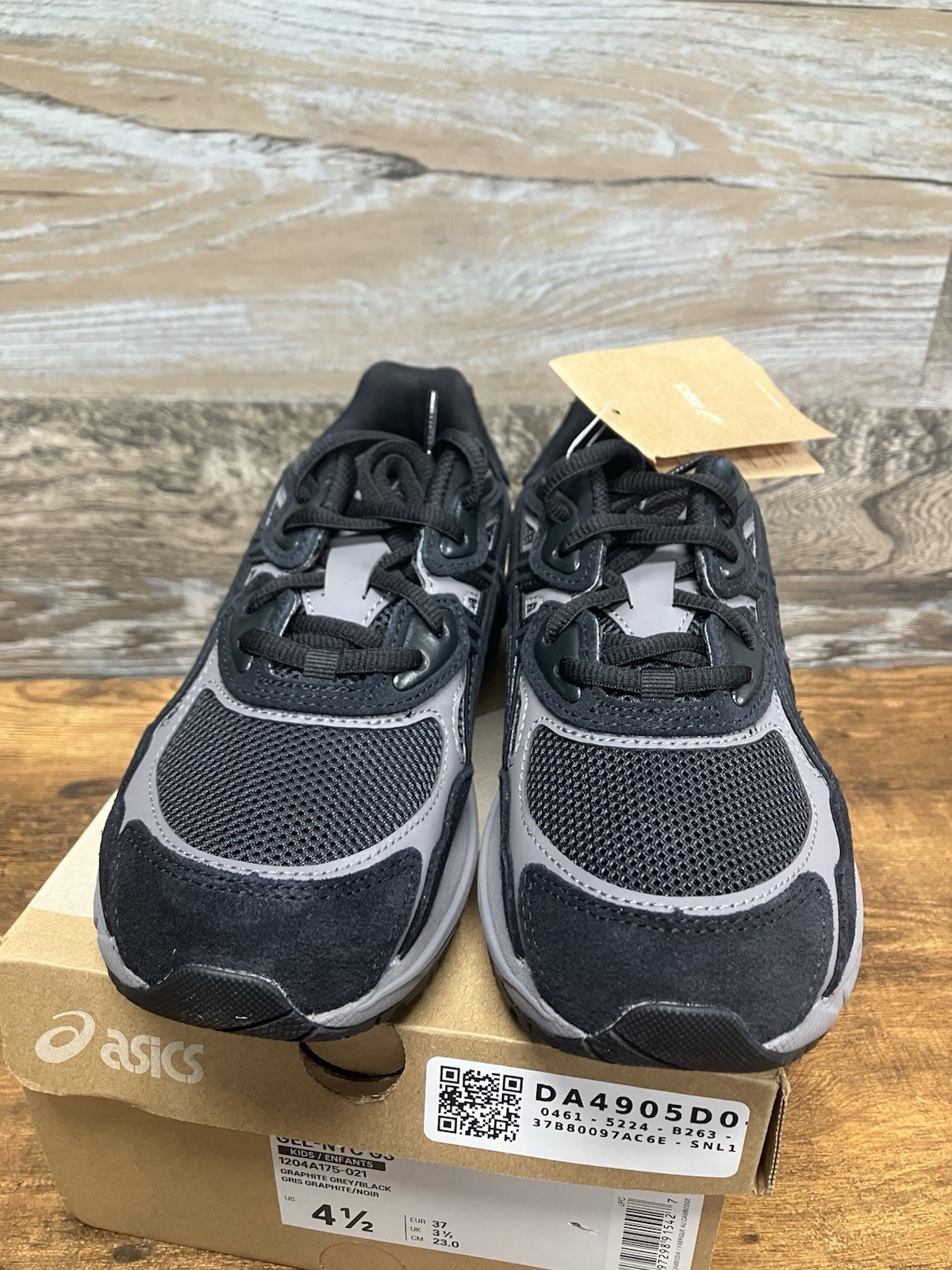 Size 4.5 – Asics Gel NYC Graphite Grey Black