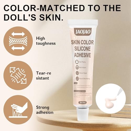 Silicone Adhesive Skin Color Silicone Adhesive Glue for Skin Doll Repair Soft
