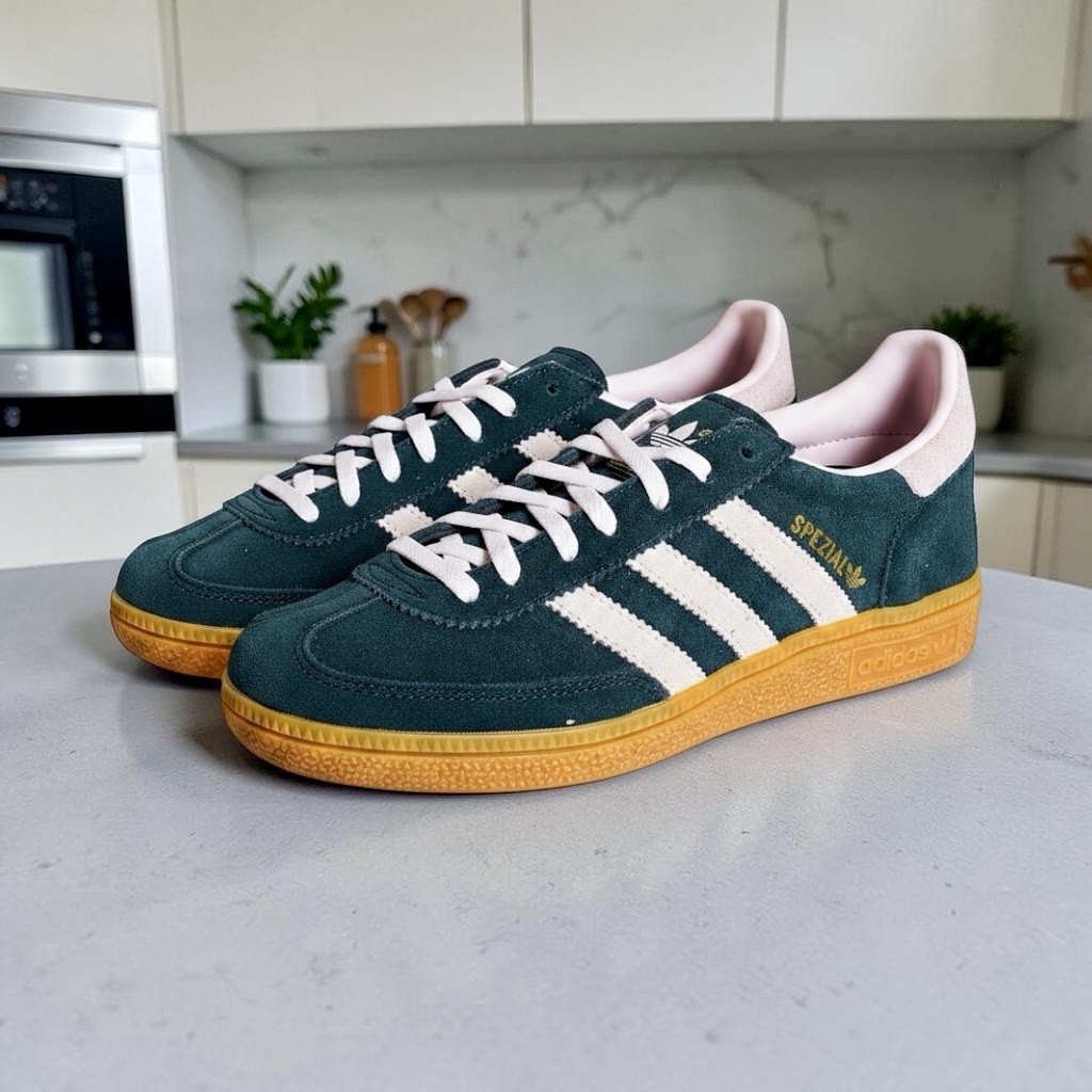 Adidas Spezial Athletic Sneakers black/Pink/suede size 6.5 women , brand new