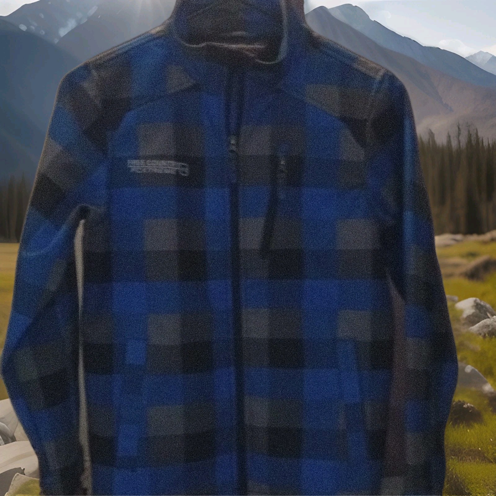 Free Country FCXTREME Boys Softshell Plaid Full Zip Jacket Pockets Sz S