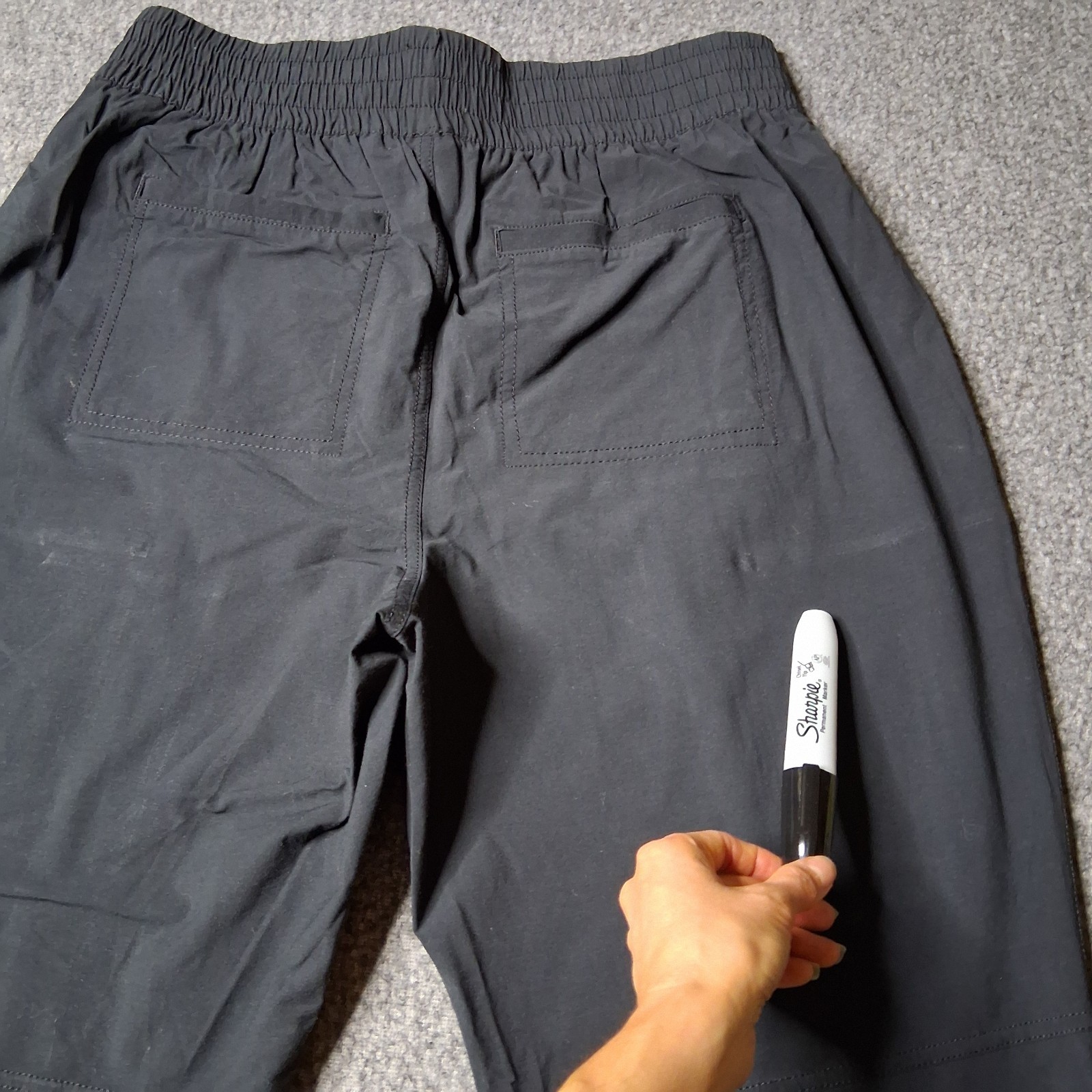 Calia Women’s Black Yoga Pants Size L Tapered Leg Ankle Zip Athletic Pants