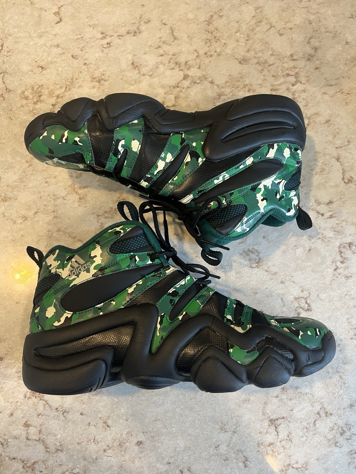 Adidas Crazy 8 Shoes Mens Size 11.5 Camo Green Basketball Sneakers Kobe G59054