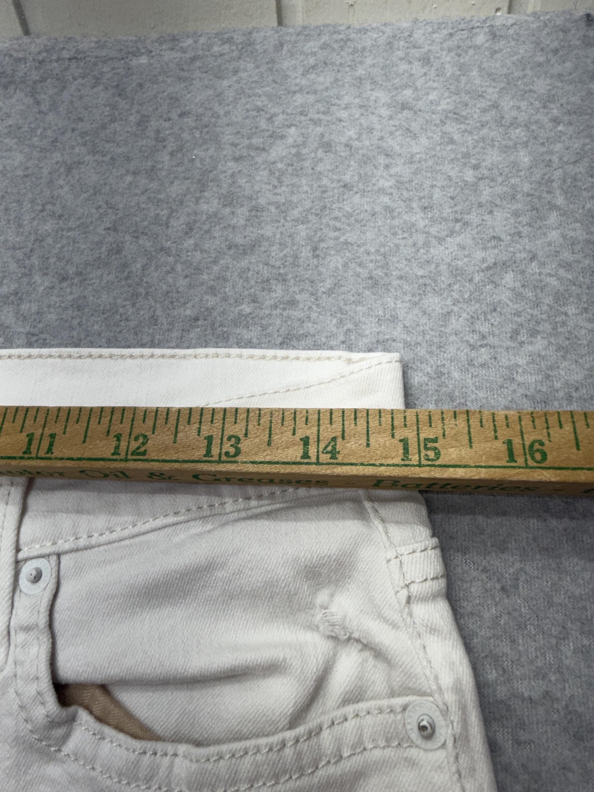 7 For All Mankind Womens Jeans 29×26 White High Waist Ankle Skinny Distressed