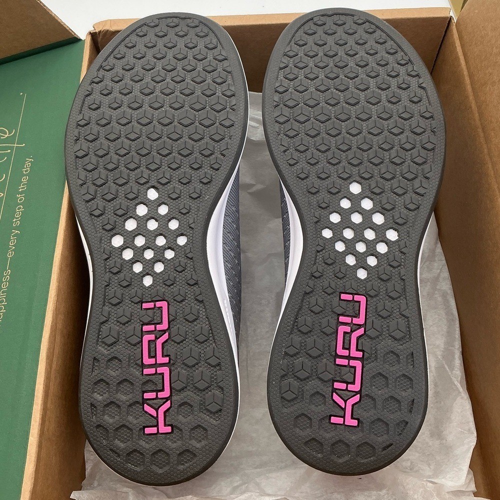 NWT KURU ATOM Slip-On Stone Gray-Berry Pink women size 9 M