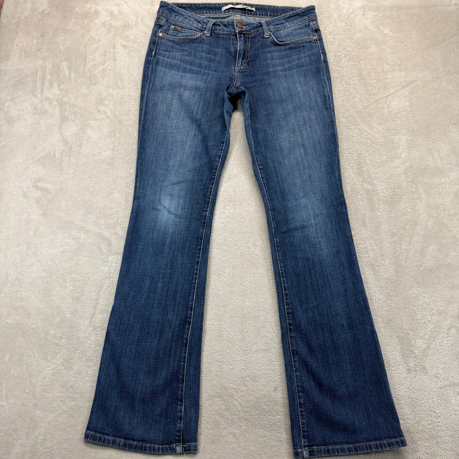 Joe’s Jeans Women’s 31 Honey Bootcut Burke Wash Mid Rise Whiskered Stretch Denim