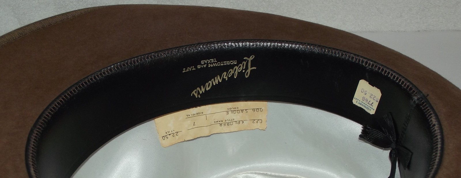 Vint Resistol Saddle Brown Explorer Fedora Style Hat -Size 7 AS IS -See Details