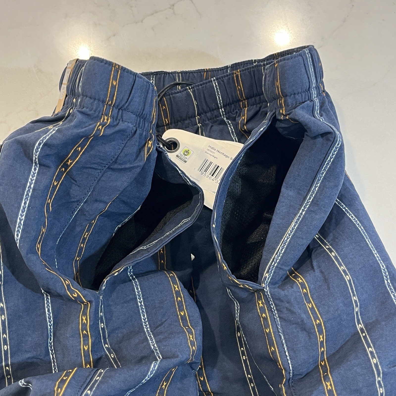 Prana NEW Unisex (M)S , (W)M x4″ Indio Heritage Short Stormy Night Blue Gorpcore