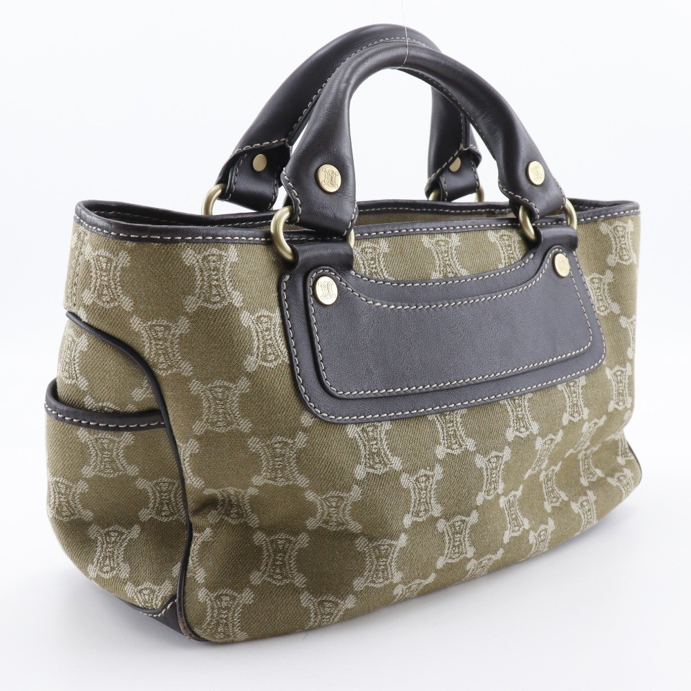 CELINE Boogie bag Handbag Macadam khaki canvas Women