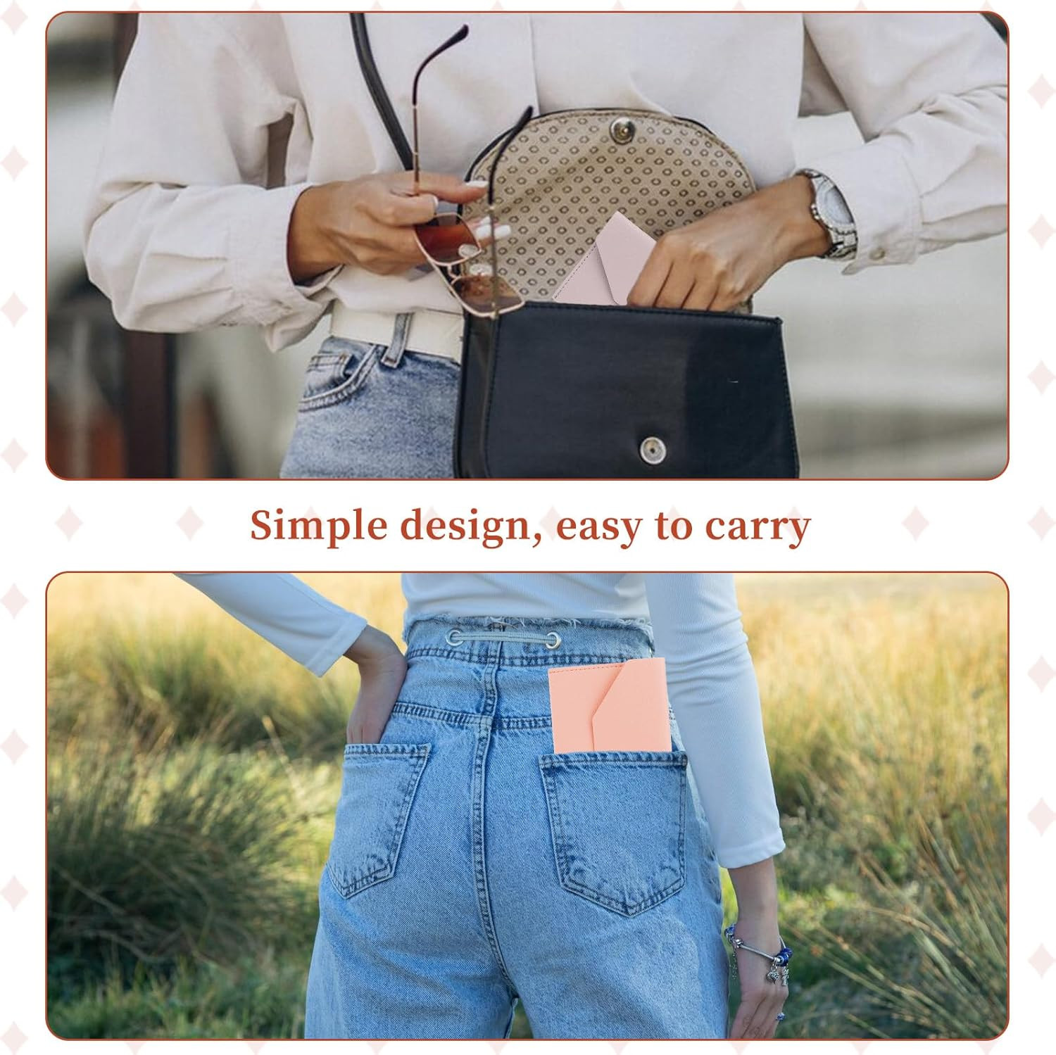 2-Piece Cash Envelope Wallet – PU Leather Reusable Budget Envelopes for Cash Ch