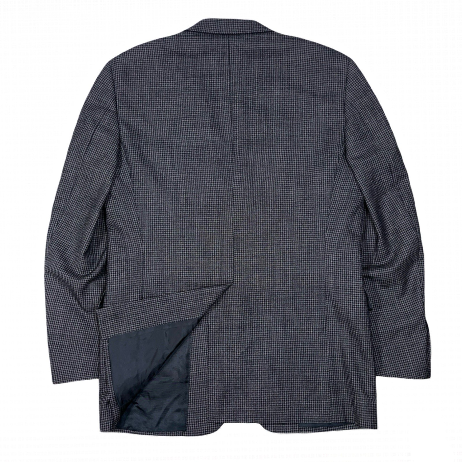 Canali Mens Wool Micro Check Textured Weave Black Blazer Jacket EU 50 /US 40R