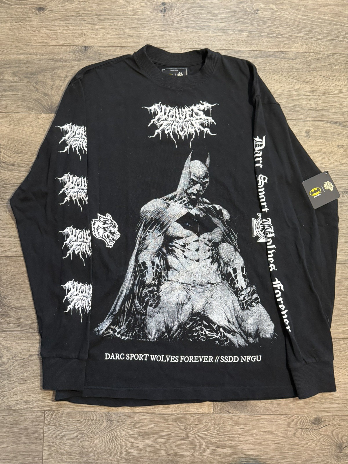 Darc Sport X Batman Collab – Long sleeve Tee – NEW – Gray – Small – True To Size
